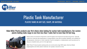 Miller Plastic Products - Custom Plastic Tanks