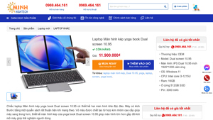 OEM - Laptop Màn hình kép Yoga Book Dual Screen 10.95