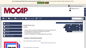 MOCAP - Straight Round Polyethylene Caps