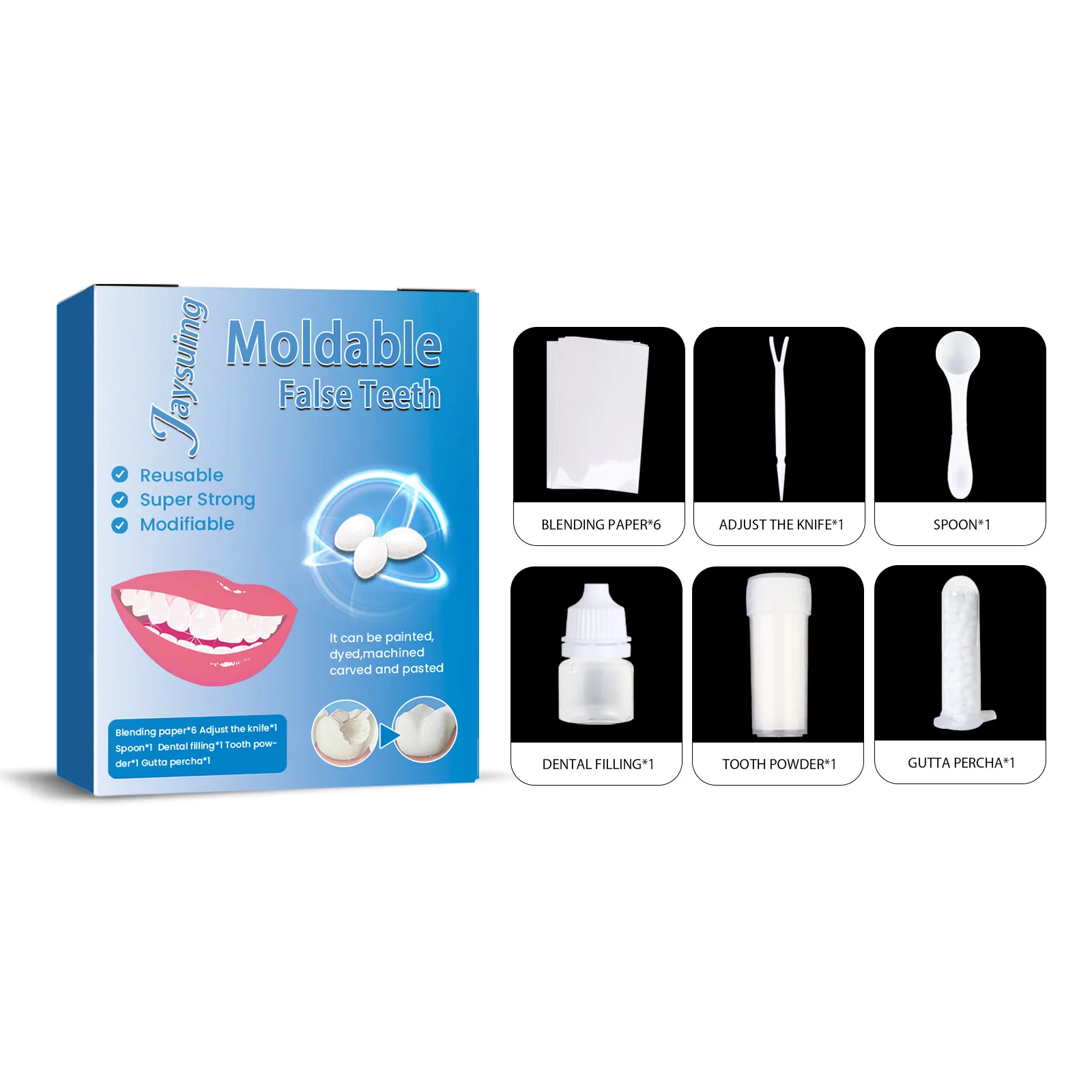 An application scenario or product detail of moldable false teeth - Image 14