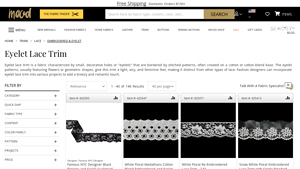 Mood Fabrics - Eyelet Lace Trim