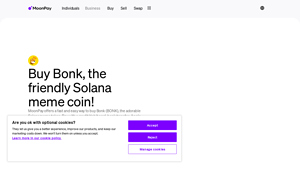 Screenshot of How to buy BONK | MoonPay