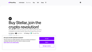 Screenshot of Buy Stellar | How to buy XLM - MoonPay