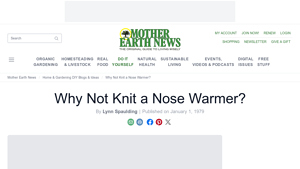 Mother Earth News - Nose Warmer