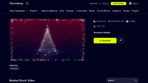 Motion Array - Futuristic Christmas Tree Hologram