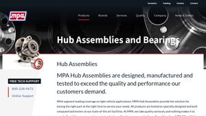 Motorcar Parts - Hub Assemblies and Bearings