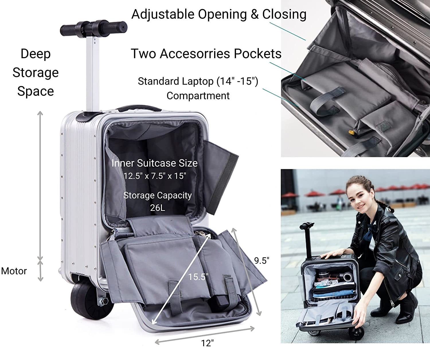 An application scenario or product detail of motorized luggage - Image 23