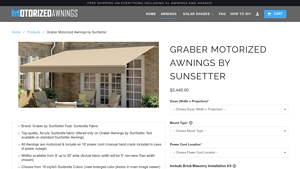 Graber by SunSetter - Motorized Awnings
