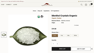 Mountain Rose Herbs - Organic Menthol Crystals
