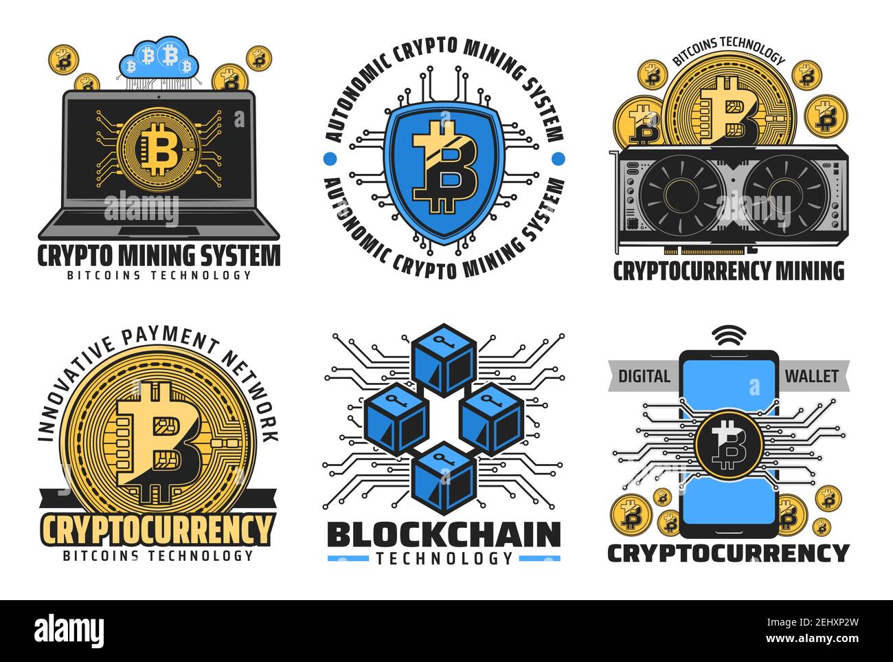 Featured image for movement coin - Cryptocurrency icons of bitcoin mining ...