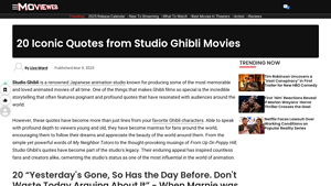 Studio Ghibli - Inspiring Quotes