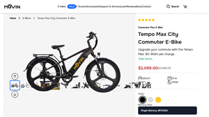 Movinev - Tempo Max City Commuter E-Bike