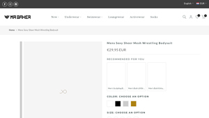 Mrsaker - Mens Sexy Sheer Mesh Wrestling Bodysuit