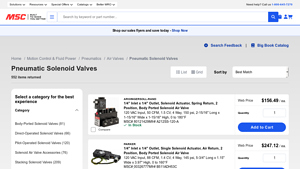 MSC Direct - Pneumatic Solenoid Valves