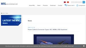 MSL - Power Cable Types