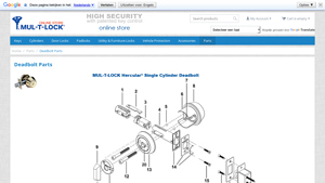 Mul-T-Lock - Deadbolt Parts