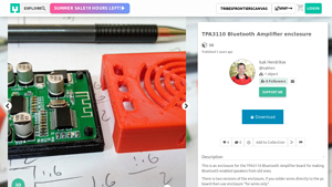 MyMiniFactory - 3D Printable TPA3110 Bluetooth Amplifier Enclosure