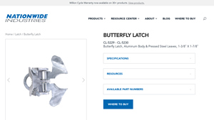 Nationwide Industries - Butterfly Latch
