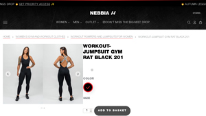 NEBBIA - Workout Jumpsuit GYM RAT Black 201