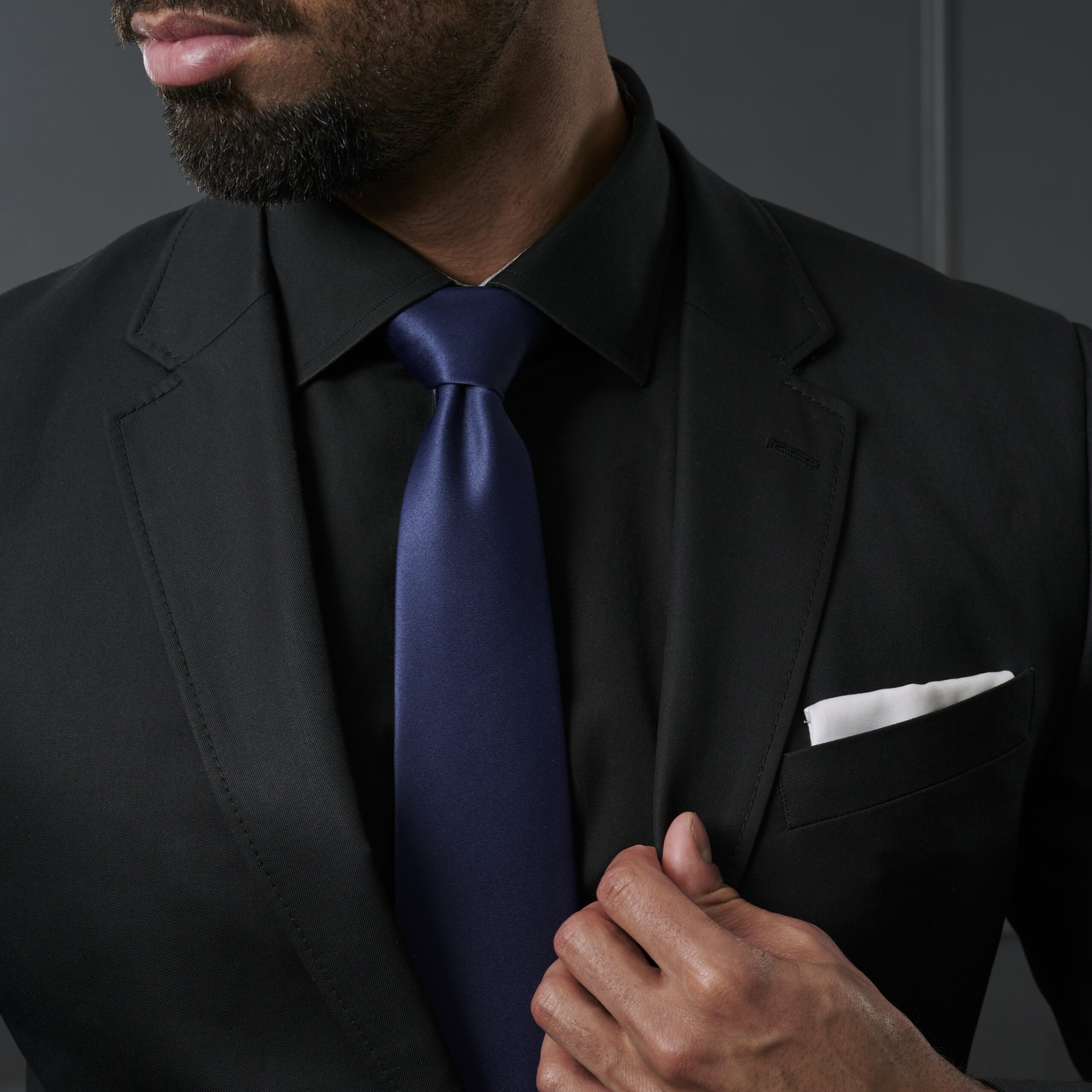 An application scenario or product detail of necktie navy blue - Image 15