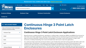 NEMA Enclosures - Continuous Hinge 3 Point Latch