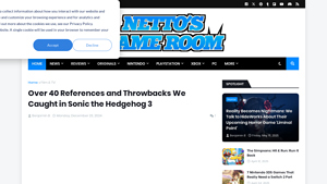 Nettos Game Room - Sonic the Hedgehog 3 References