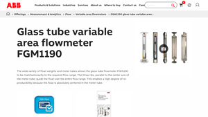 ABB - FGM1190 Glass Tube Variable Area Flowmeter