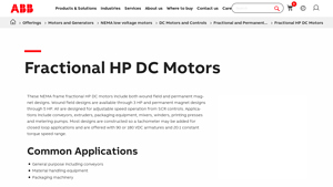 ABB - Fractional HP DC Motors