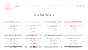 New Arrivals Inc - Rose Bouquet Floral Crib Rail Cover