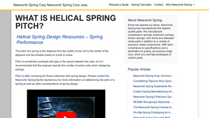 Newcomb Spring - Custom Springs & Metal Parts