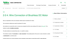 Nidec - Brushless DC Motor Connection Methods