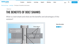 Nord-Lock - Bolt Shank Benefits