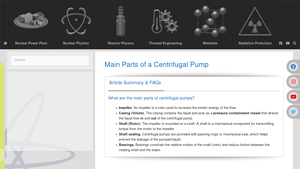 Nuclear Power - Centrifugal Pump Components