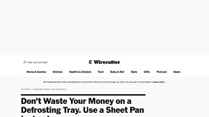 NY Times - Defrosting Made Easy