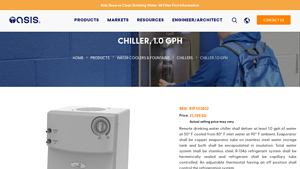 Oasis - Oasis Coolers 1.0 GPH Remote Drinking Water Chiller