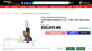 Ohio Power Tool - Current Hydraulic Bender