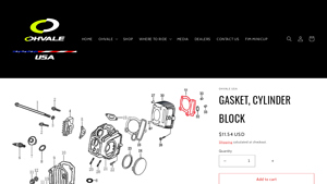 Ohvale - Gasket, Cylinder Block
