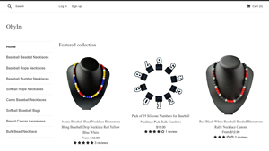 OhyIn - Acuna Baseball Bead Necklace