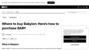 Screenshot of Where to buy Babylon: Here's how to purchase BABY - OKX