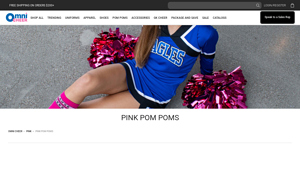 Omni Cheer - Breast Cancer Awareness Pom Poms