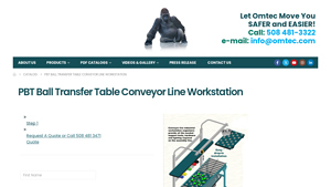 Omtec - PBT Ball Transfer Table Conveyor