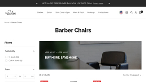 OmySalon - Heavy Duty Hydraulic Barber Chairs