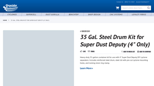 Oneida Air - 35-Gallon Heavy-Duty Steel Drum Kit