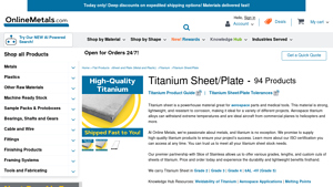 Online Metals - Titanium Sheet/Plate