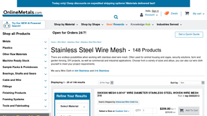 Online Metals - Stainless Steel Wire Mesh