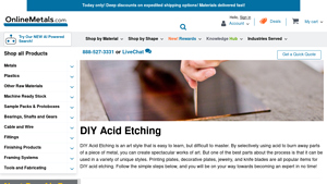 Online Metals - DIY Acid Etching Supplies