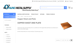 Online Metal Supply - Copper Sheet and Plate