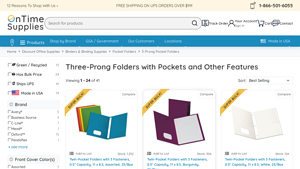 On Time Supplies - 3-Prong Pocket Folders