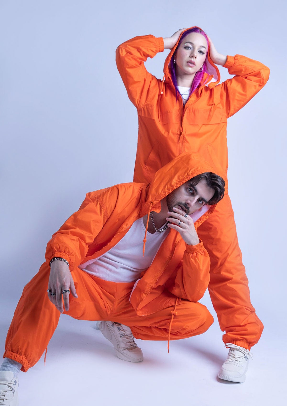 An application scenario or product detail of orange tracksuit - Image 4