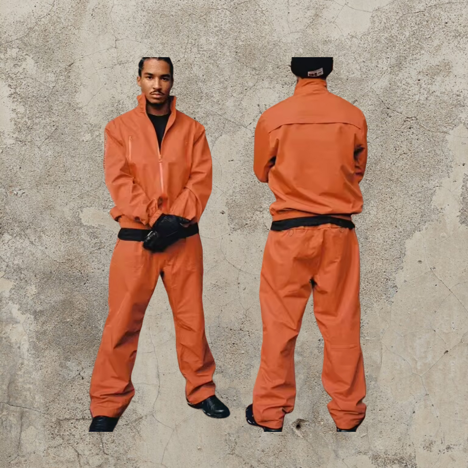 An application scenario or product detail of orange tracksuit - Image 14